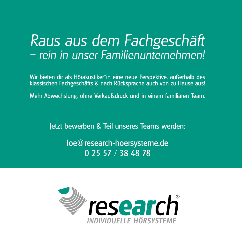 Du bist Hörakustiker*In & willst raus aus dem Fachgeschäft? ... dann komm' zu uns!